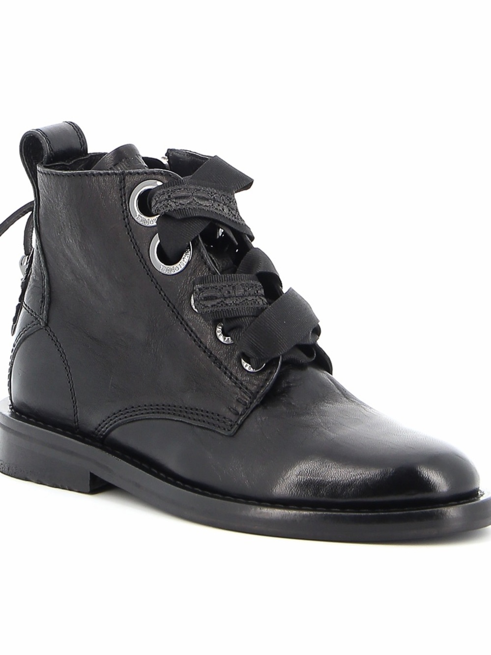 Zadig&Voltaire Laureen Roma Leather Ankle Combat Boots - size 10